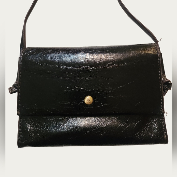 HOBO Handbags - Vintage HOBO Black Leather Crossbody Bag EUC